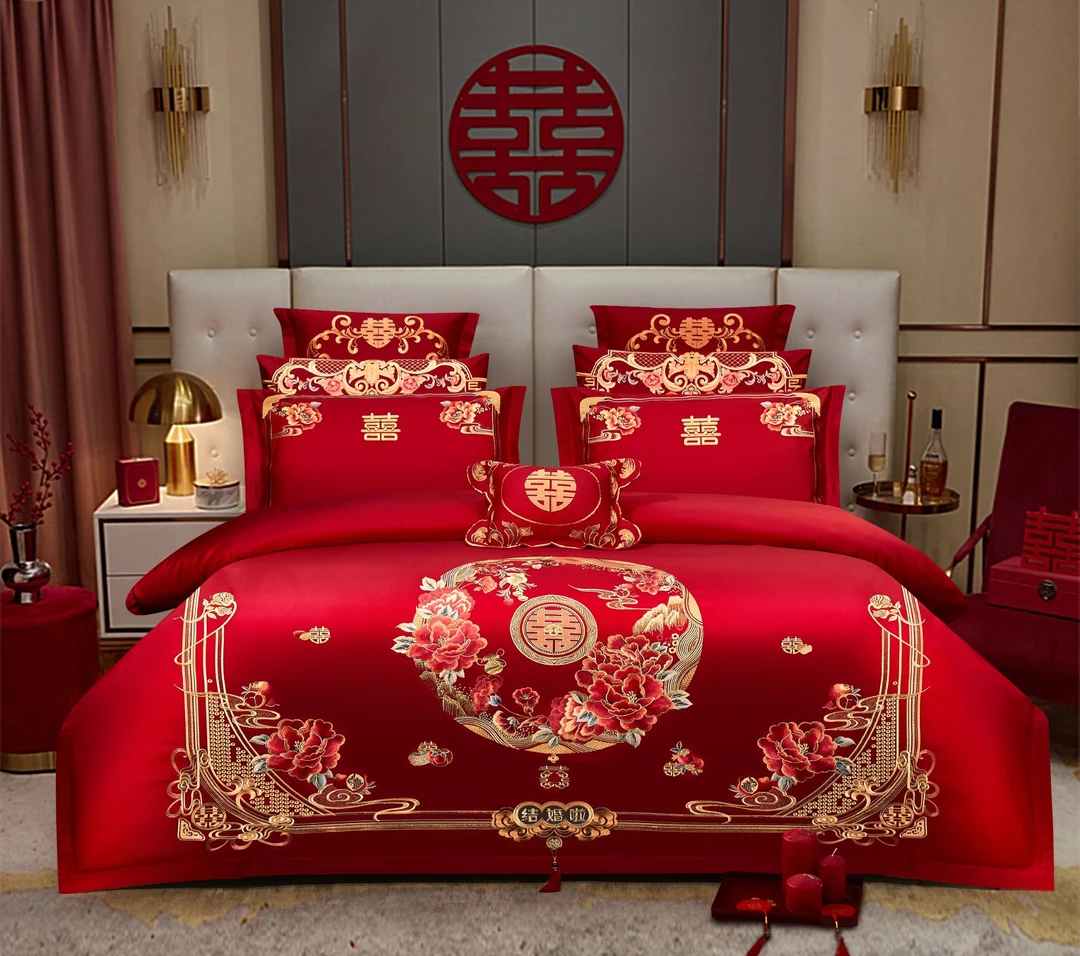 【喜洋洋/花开富贵】高档中式婚庆婚庆床品