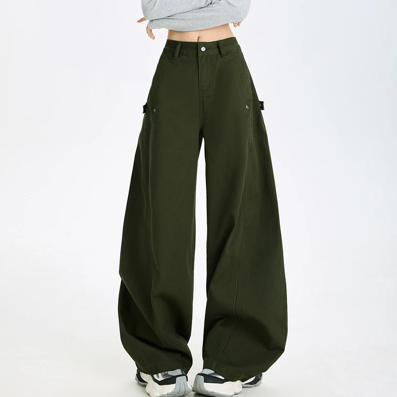 禅意辣妹弯刀裤2025秋季新款时尚炸街新款显瘦垂感阔腿工装休闲裤