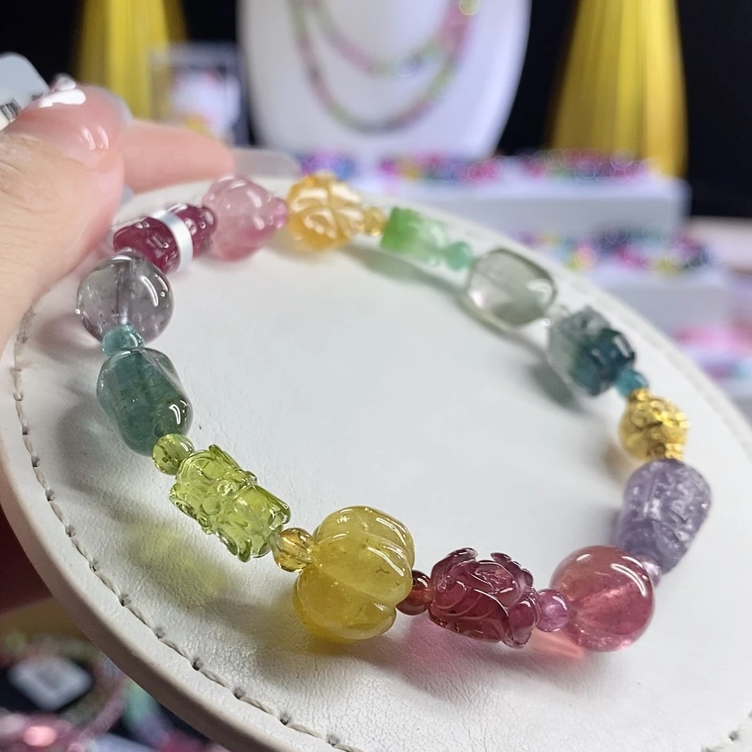 未镶嵌手链碧玺多宝