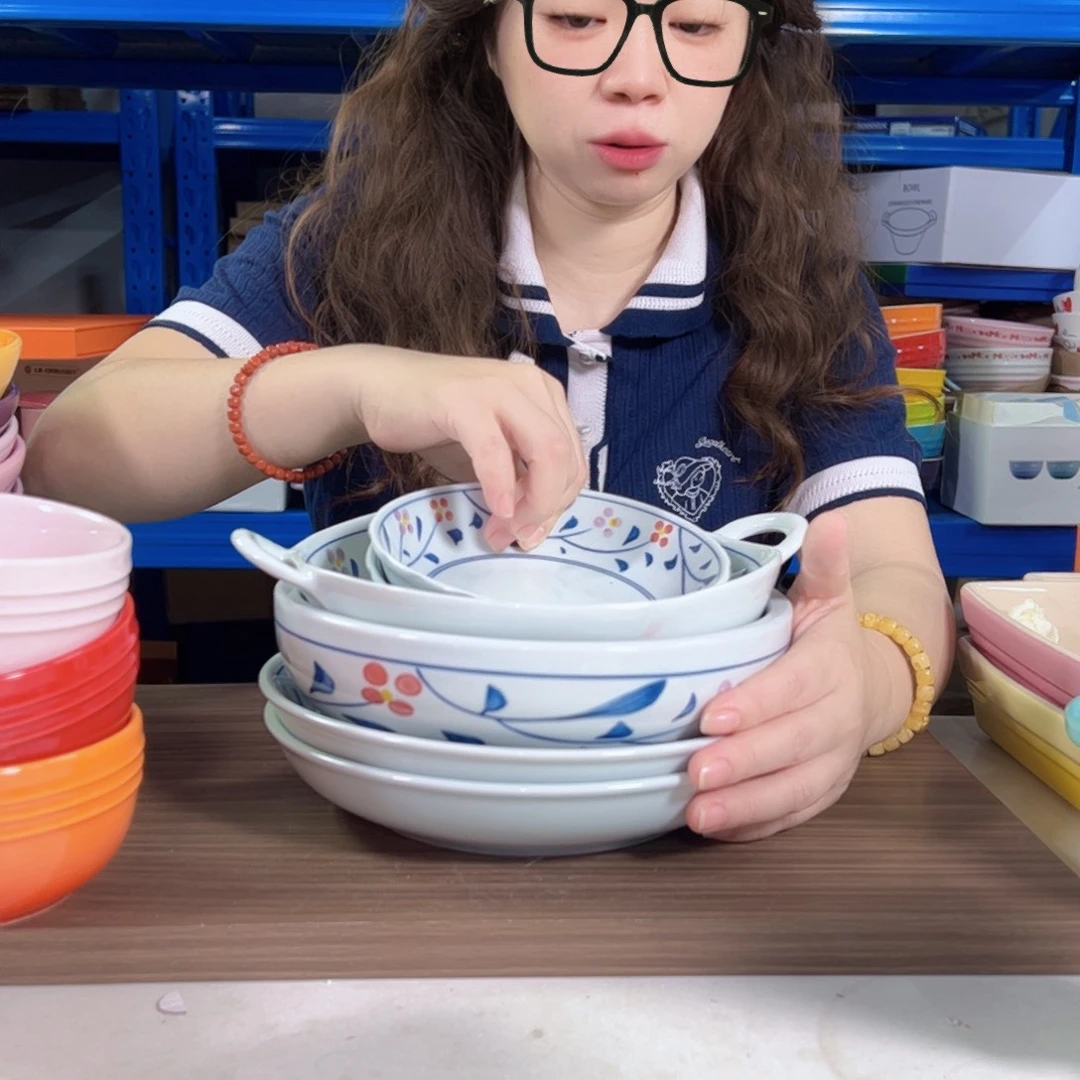 陶瓷彩绘盘子六个