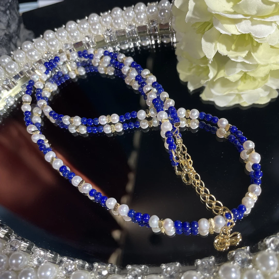 青金石珍珠设计款项链B款 KT25110717