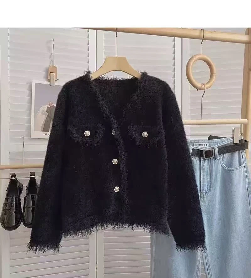 2197长袖小香风开衫轻奢重工上衣短款