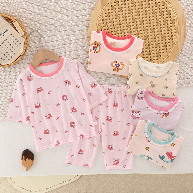 <1200-1299>BBT3儿童睡衣夏季优可丝莱赛尔七分宝宝家居服