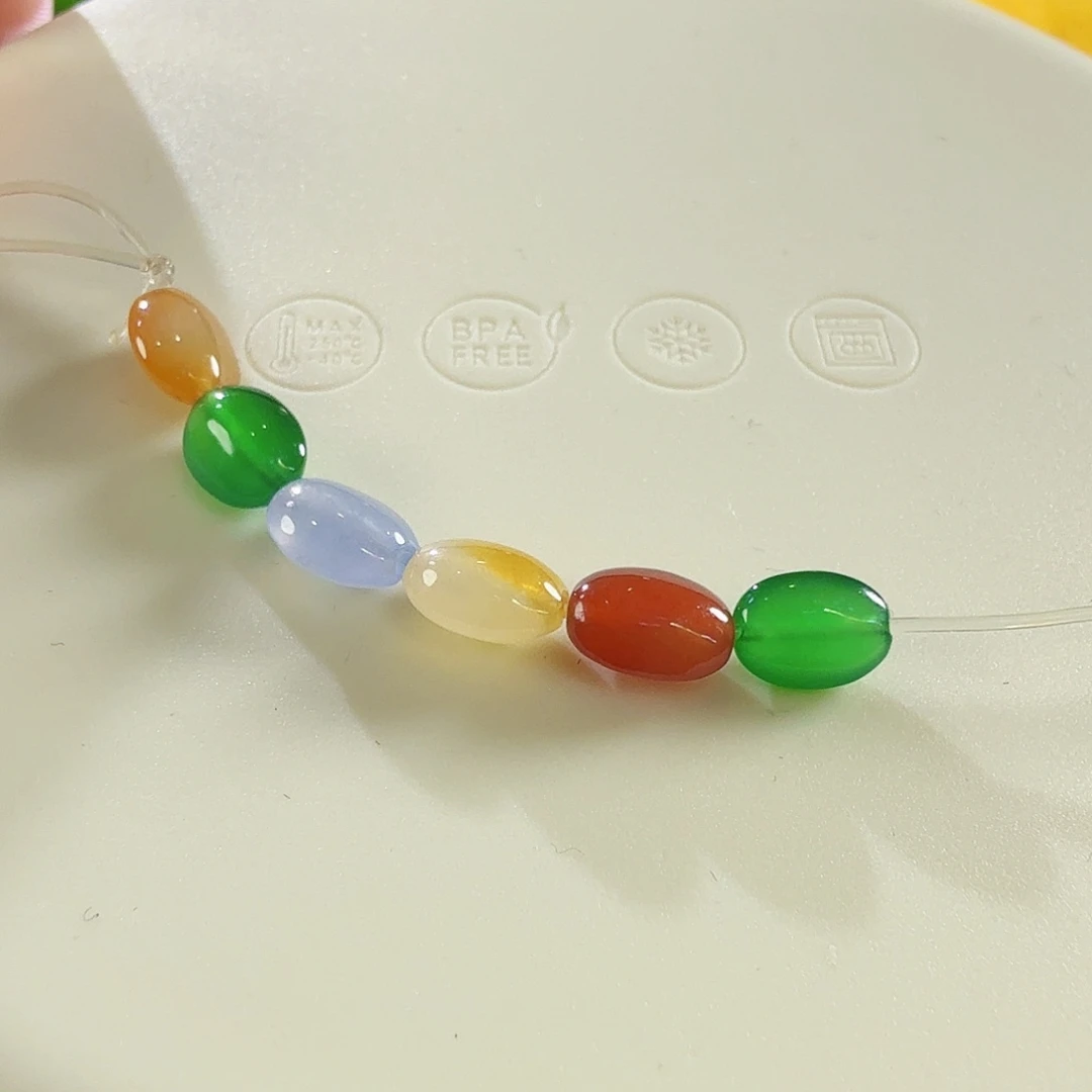 大****翡翠未镶嵌颈饰扁珠一组