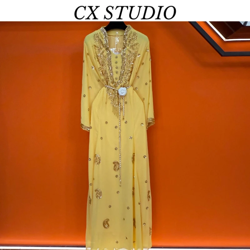 YC编码26 经典收腰轻奢时尚连衣裙（定制女装）CX113