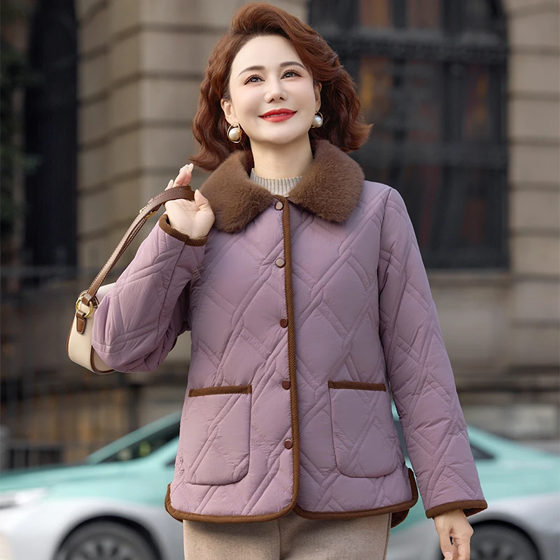 女款女装加绒棉衣小棉装时尚冬季加绒加厚新款