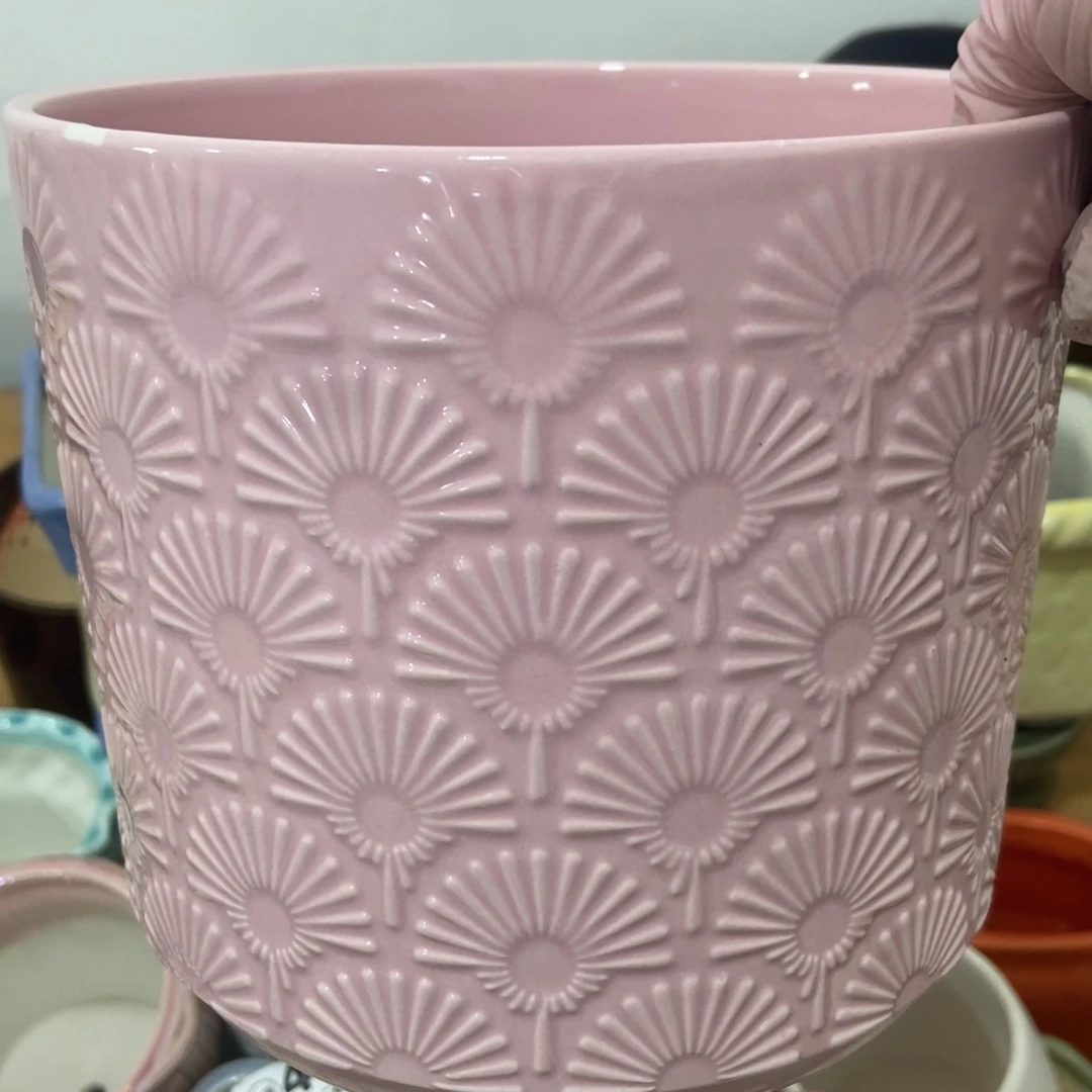 红陶高温陶瓷花盆