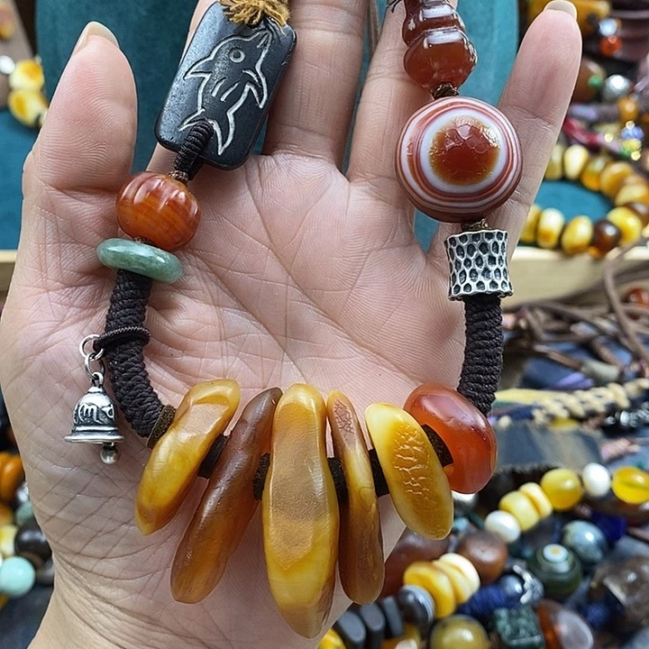 蜜蜡未镶嵌项链项链