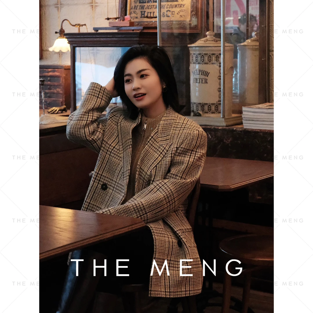 THE MENG【戛纳】极细初剪绵羊毛粗纺通勤休闲西装外套#M243C0010
