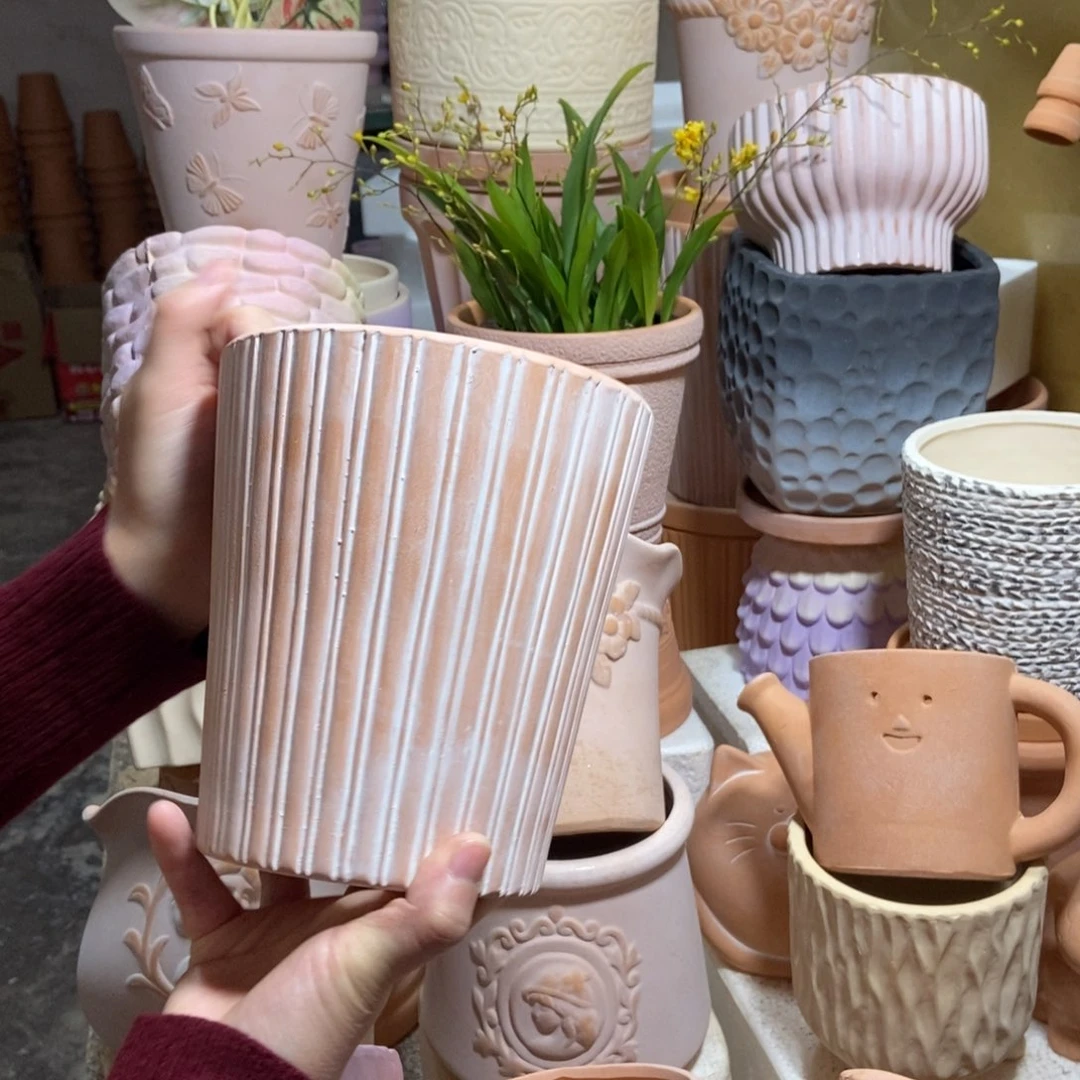 15×17复古直纹盆1个