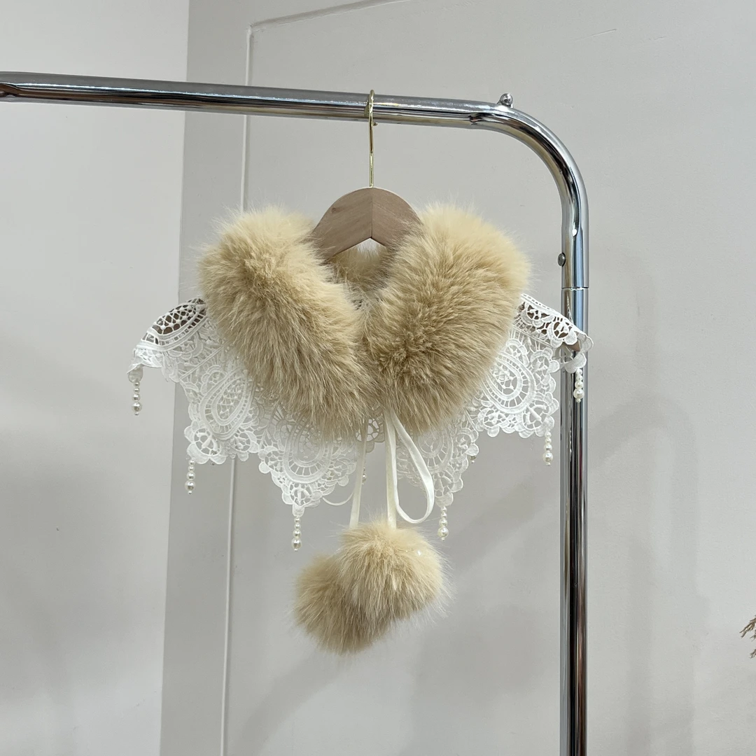 拉夏贝尔25冬季新款韩版百搭保暖围巾毛领围脖 27491 JCK