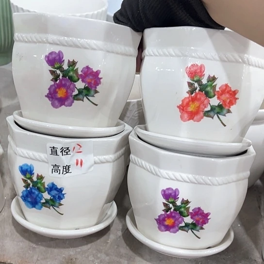 多肉绿植陶瓷花盆9.9包邮