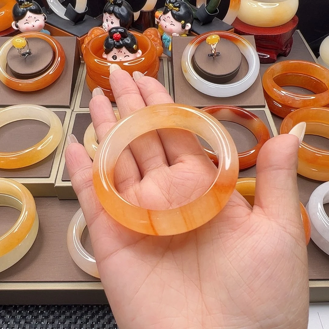 石英质玉（黄龙玉）未镶嵌手镯包容福利54.5