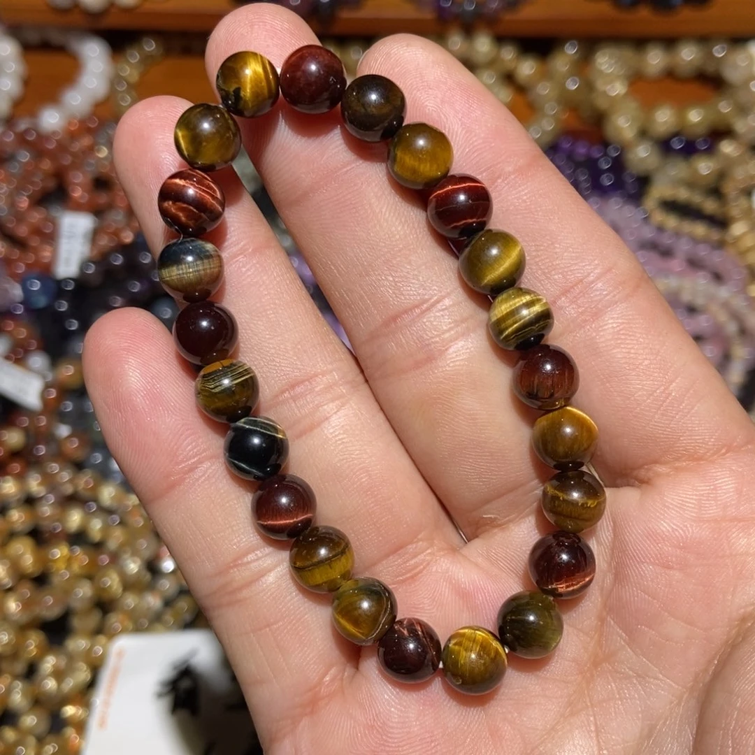 水晶手链未镶嵌彩虎眼8m