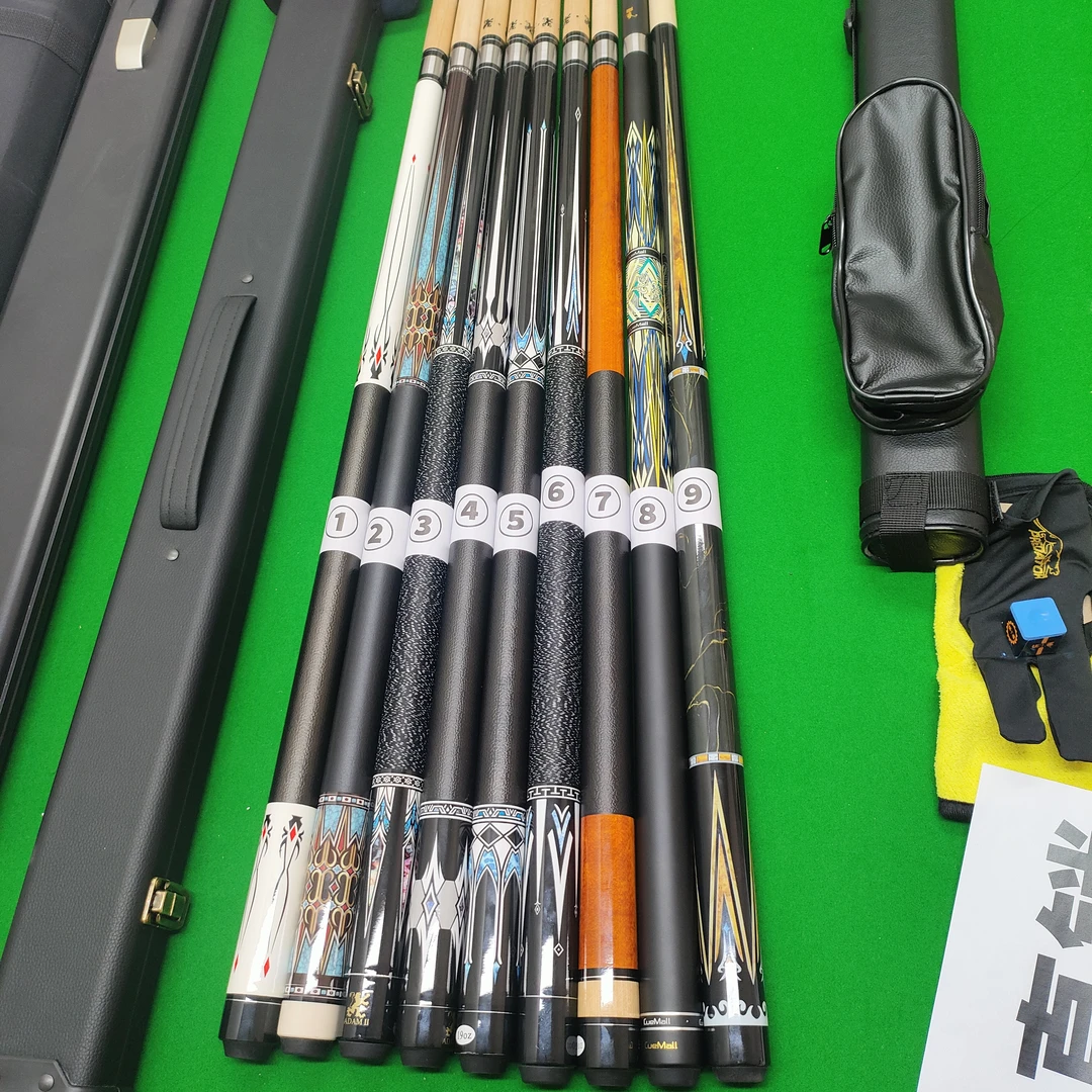 25新款中式八球九球杆台球器材分体高颜值好用工厂直发大头台球杆