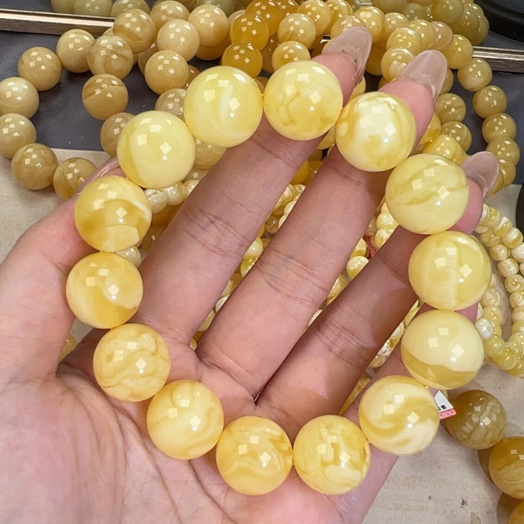 琥珀未镶嵌手链33.3妖花