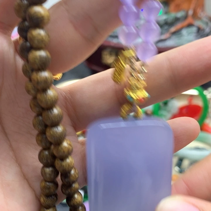 玛瑙/玉髓颈饰合金吊坠