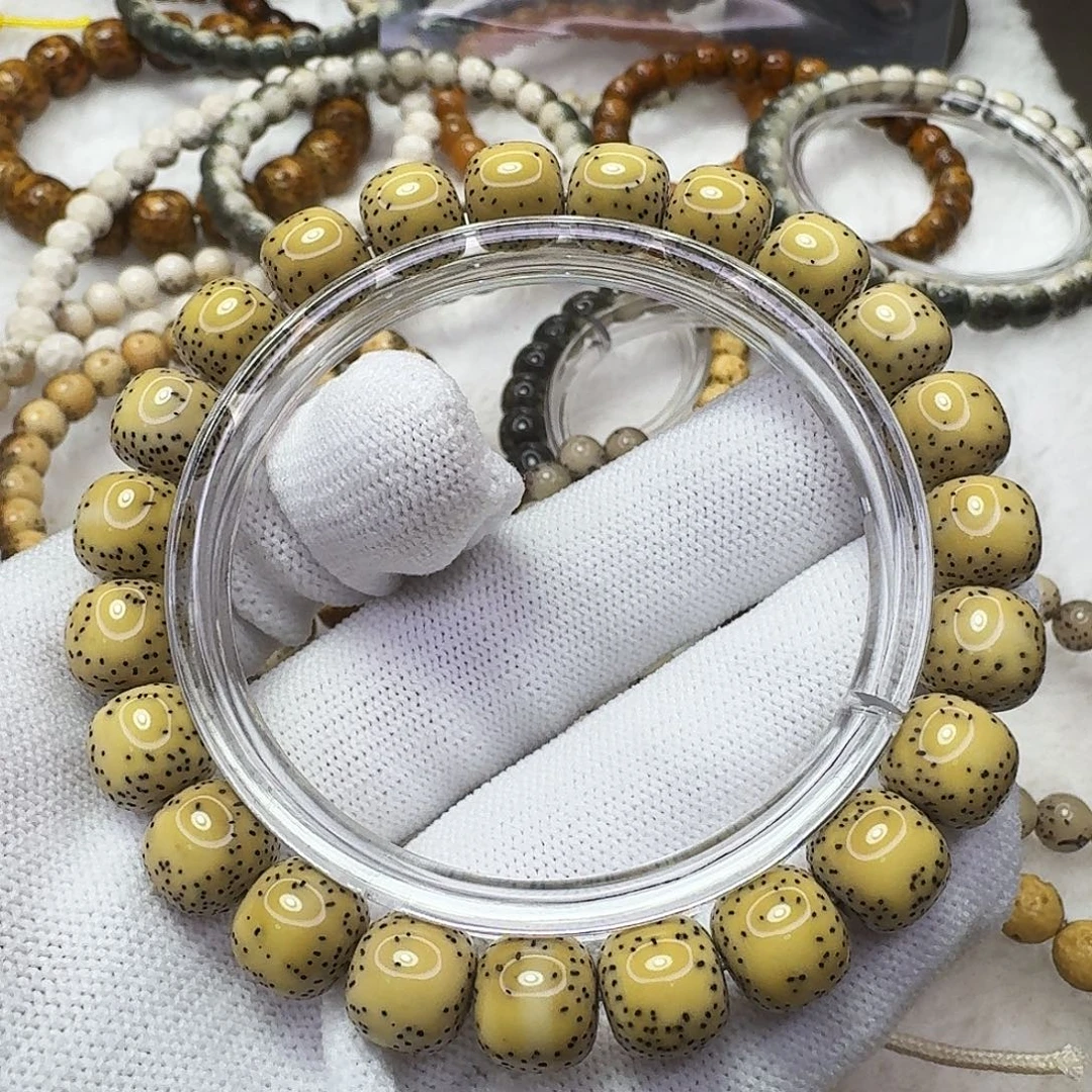 星月菩提吊坠10圆白侧留白