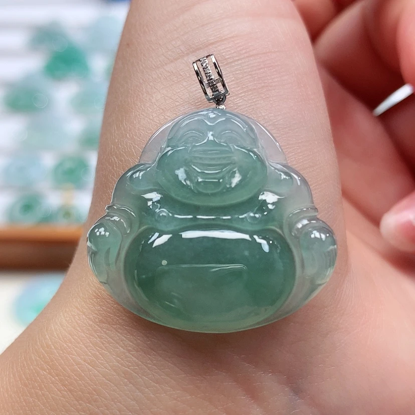 【闪购商品】翡翠18K金镶嵌吊坠(赠链)