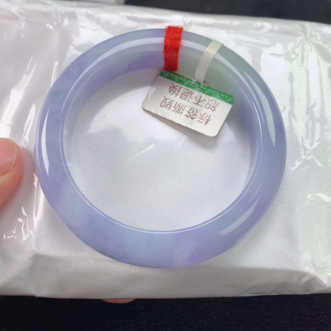 未镶嵌手镯翡翠缅甸天然翡翠手镯52.5