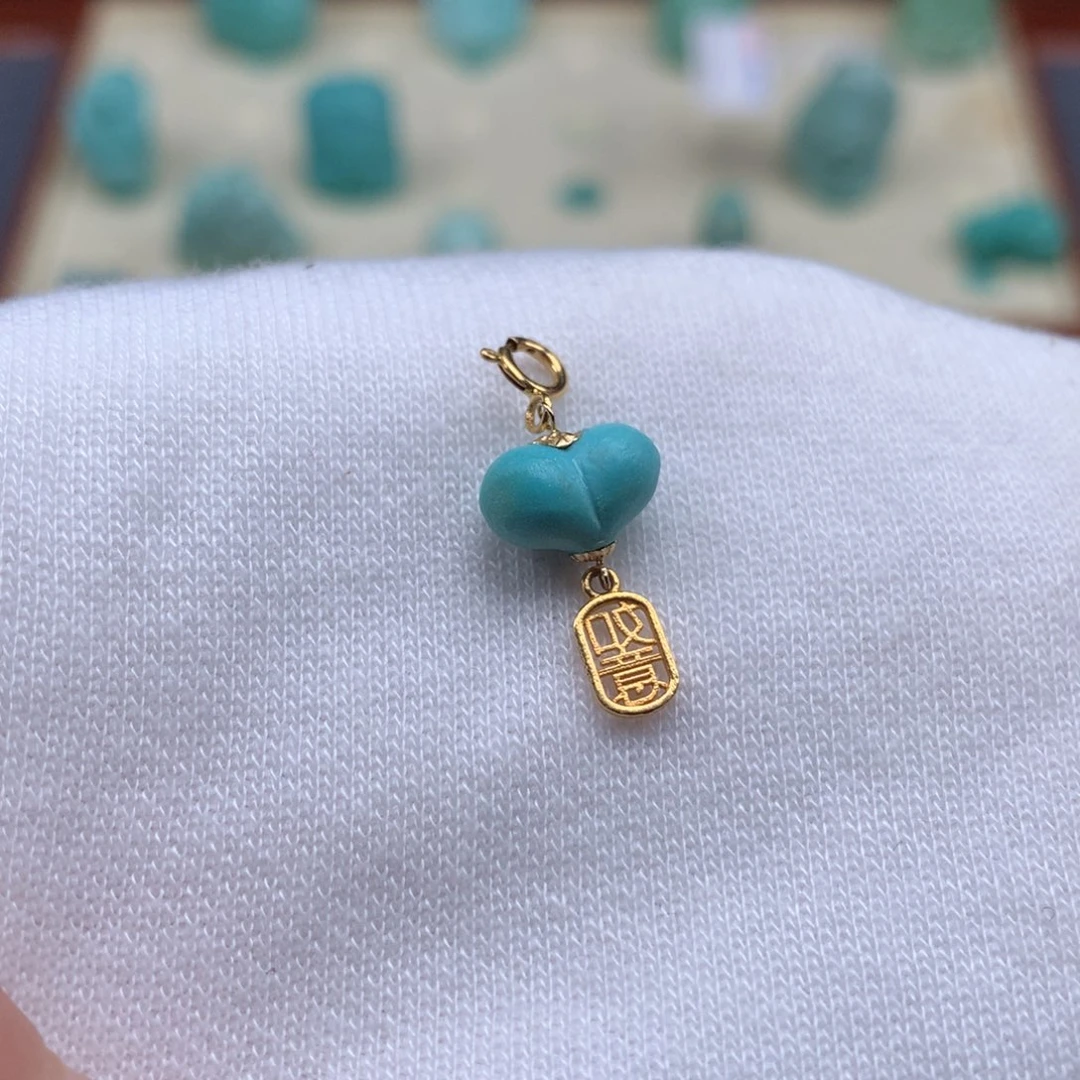 绿松石18K金镶嵌绿松石