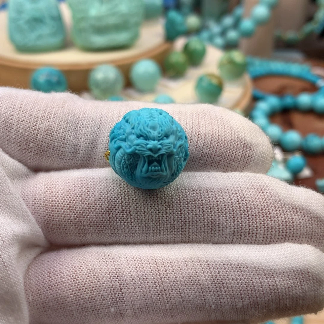 绿松石未镶嵌珠宝奇石16.8mm