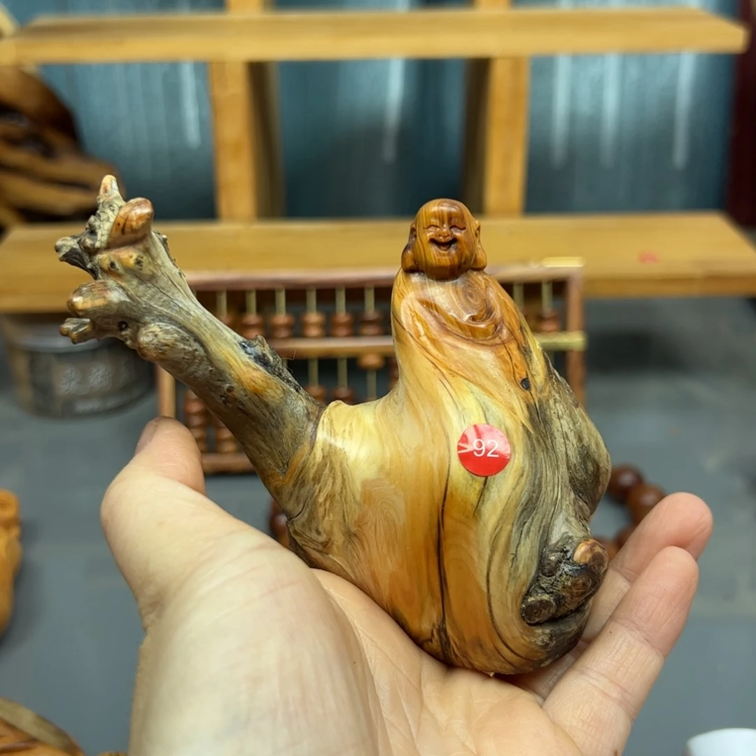 春***雨木崖柏木摆件手把件