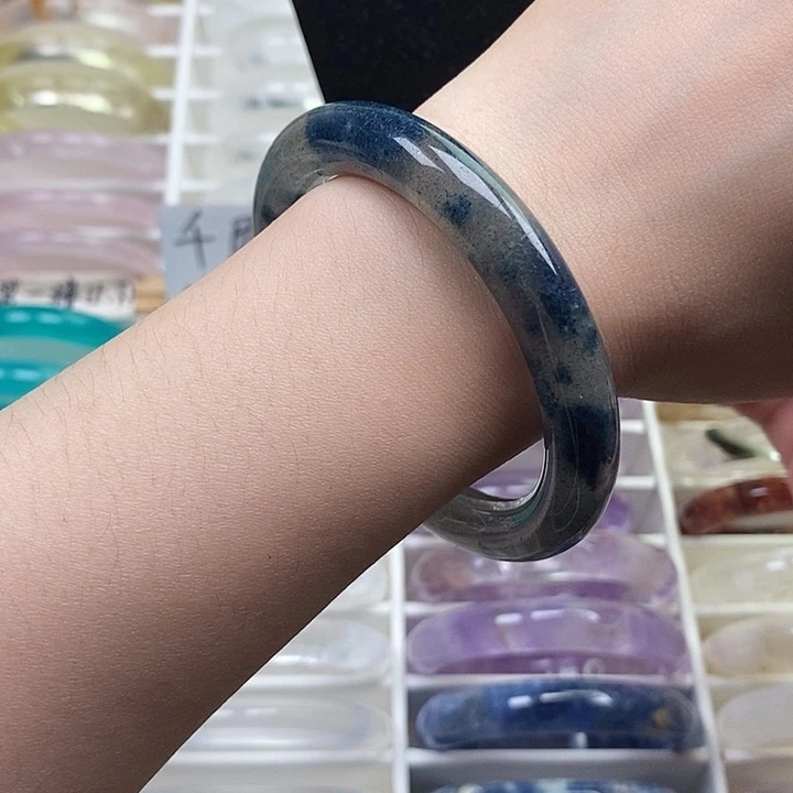 未镶嵌手镯水晶蓝草莓K2/圆条56➕