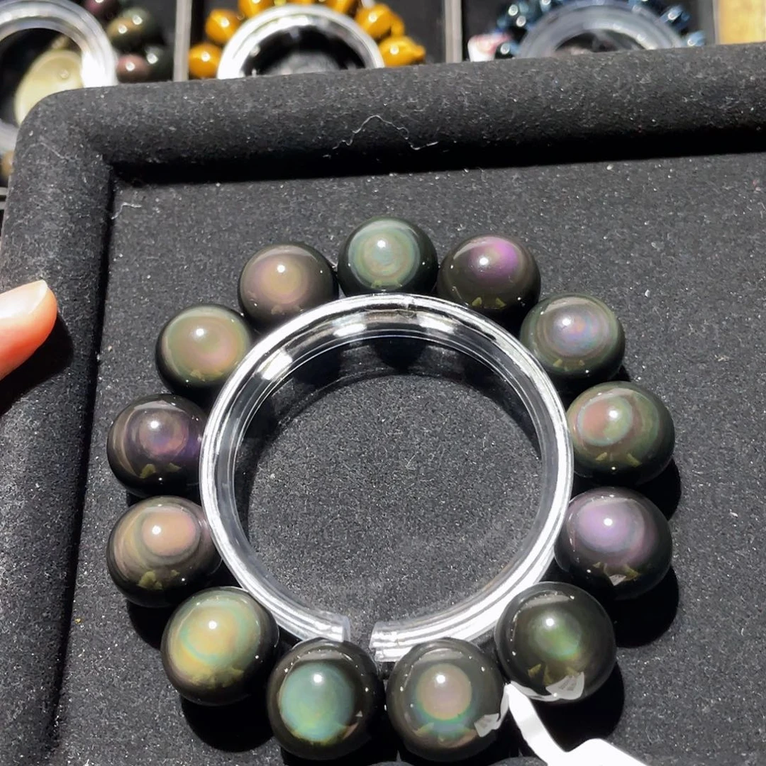 天***S黑曜岩未镶嵌手链