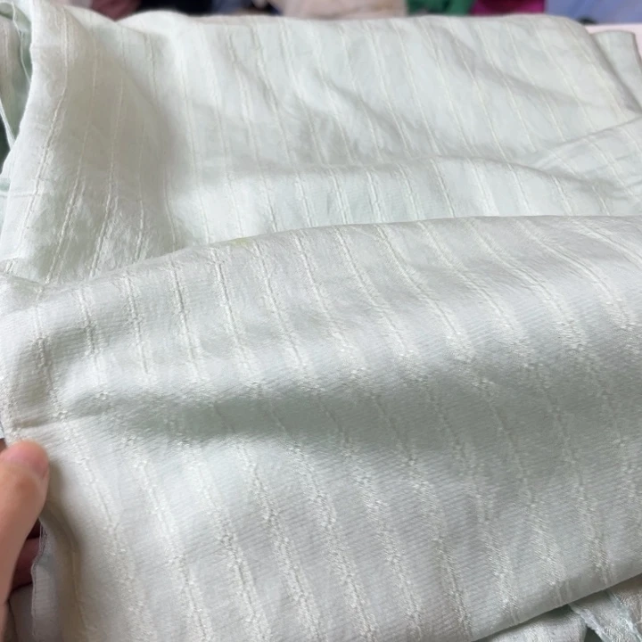 棉混纺豆绿天丝棉瑕疵2米