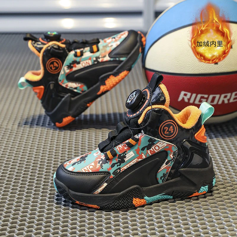 儿童扁平足矫正鞋运动皮面加绒中大童足外翻内八字纠正机能鞋网面