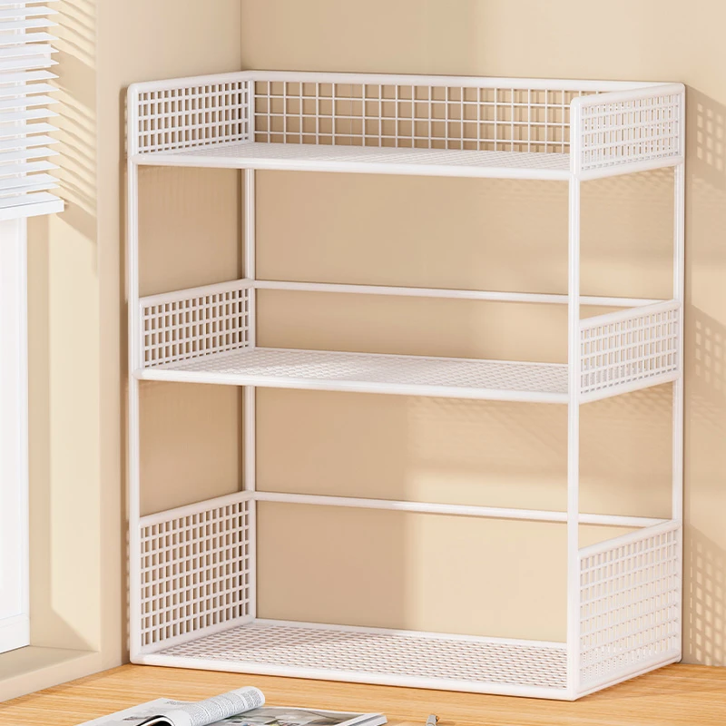 桌面书架置物架家用桌上收纳置物架学生书桌小型简易多层书柜储物