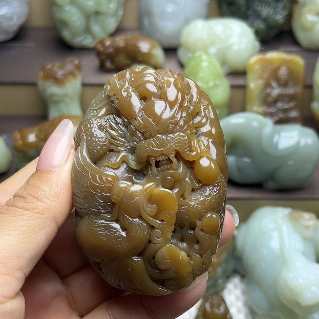 和田玉未镶嵌挂件