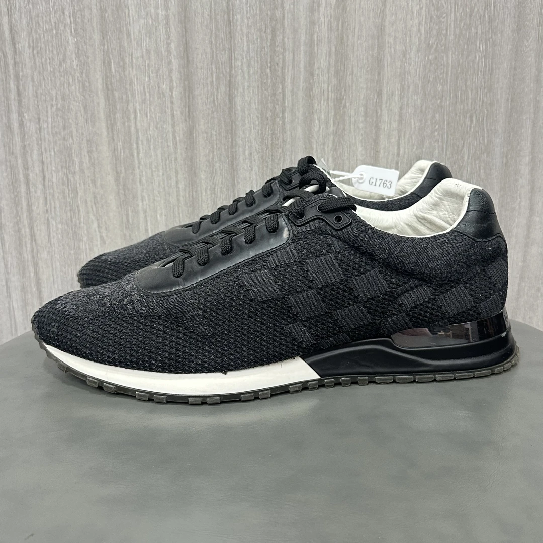 95新 LouisVuitton/路易威登 43码 棋盘格 黑色 低帮休闲鞋