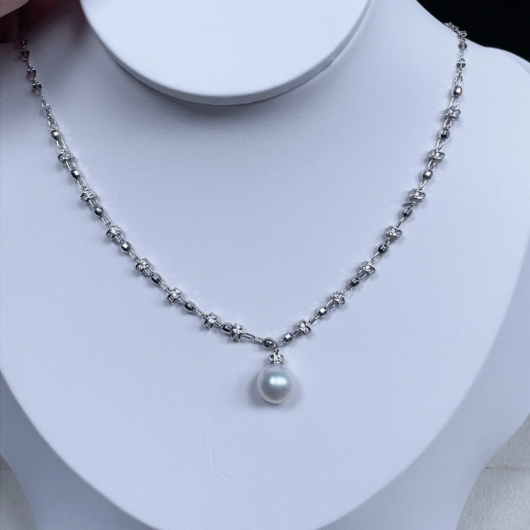 海水珍珠颈饰银S925镶嵌
