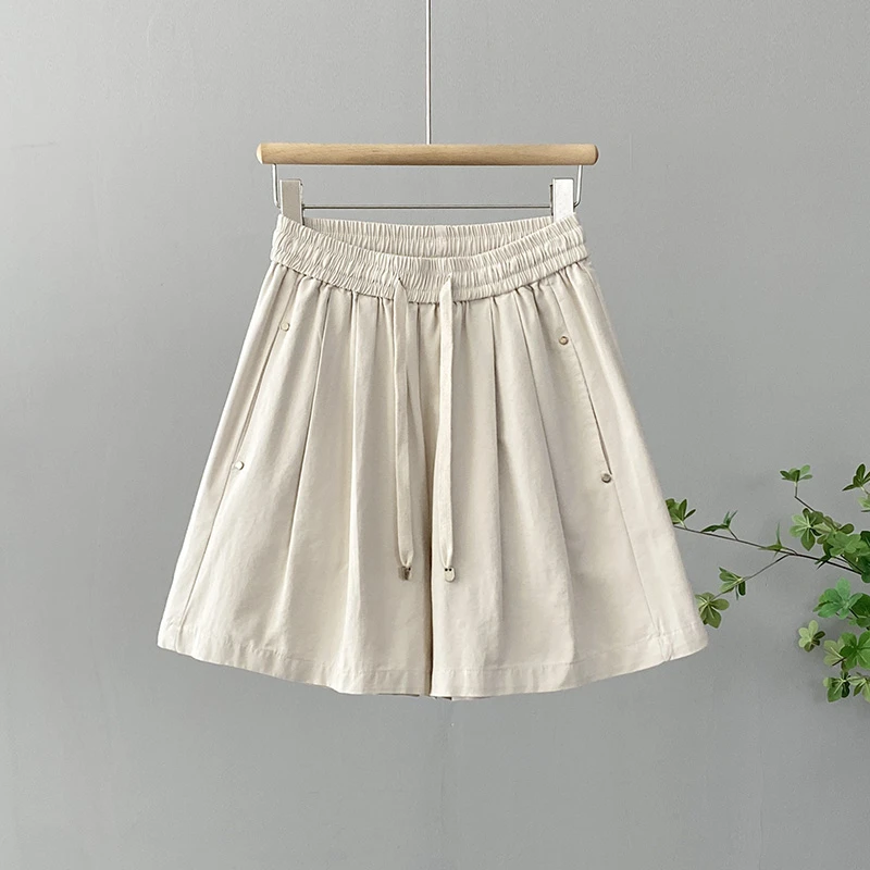 五分裤女夏季新款高腰显瘦时尚百搭宽松大码休闲短裤a字阔腿中裤