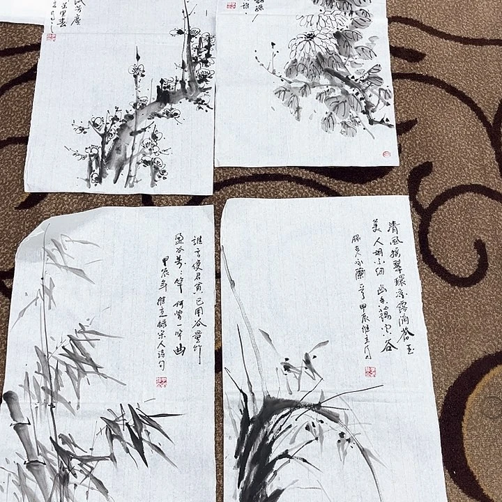 国画梅兰竹菊李维立