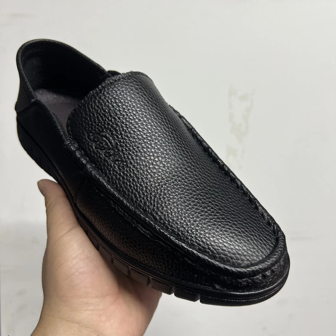 D164真皮豆豆鞋休闲乐福鞋男士男款舒适时尚百搭透气