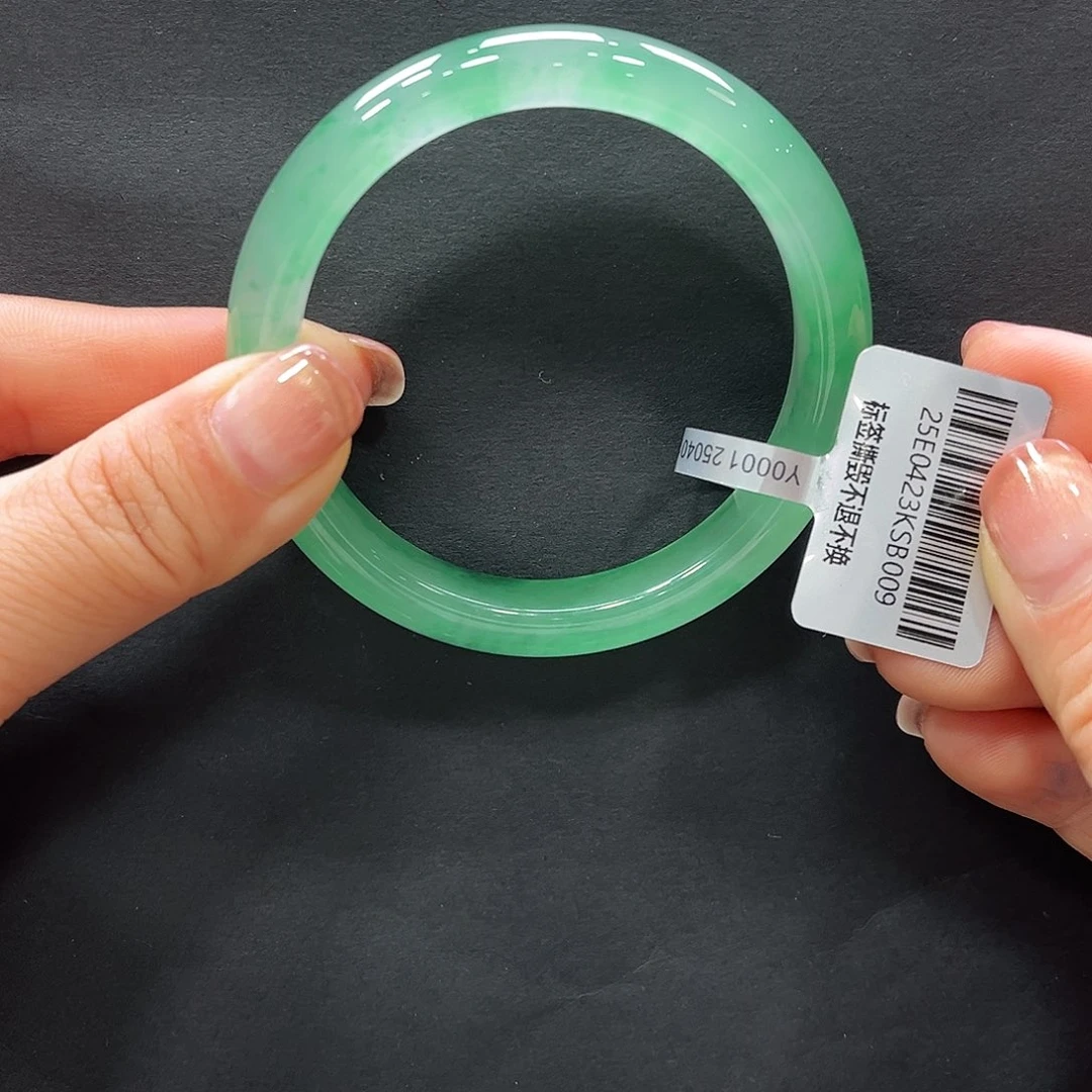 石英质玉手镯未镶嵌水*桃唐唐53.5