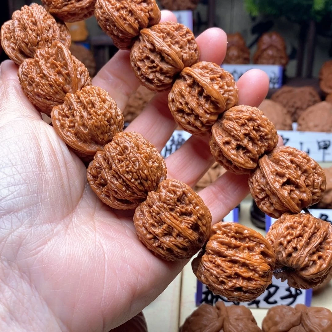 文玩核桃把件如**好承德密纹手持