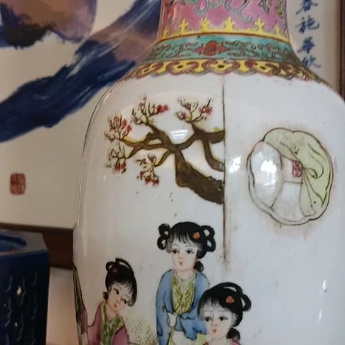 摆件问*斋陶瓷摆件不固定一件口沿微磕碰