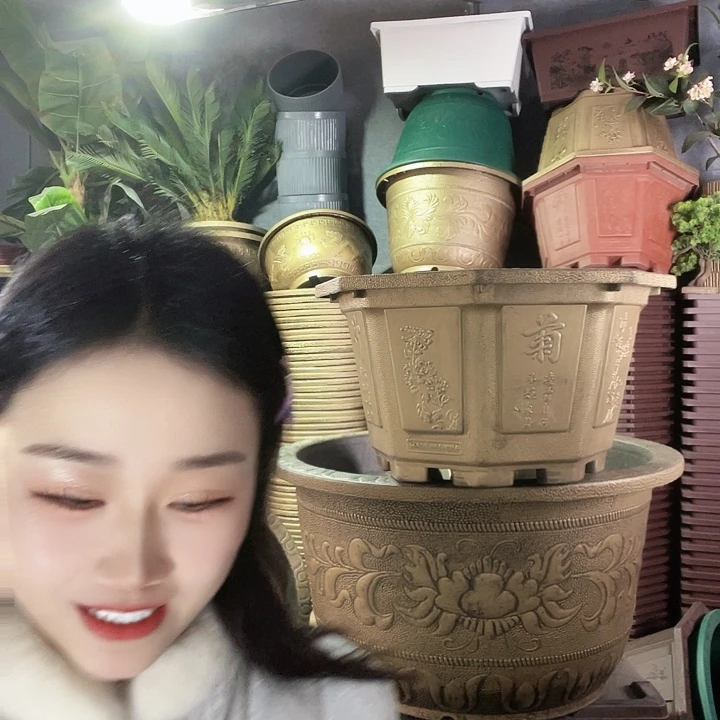 圆形83花盆6个有孔圆60盆一个有孔