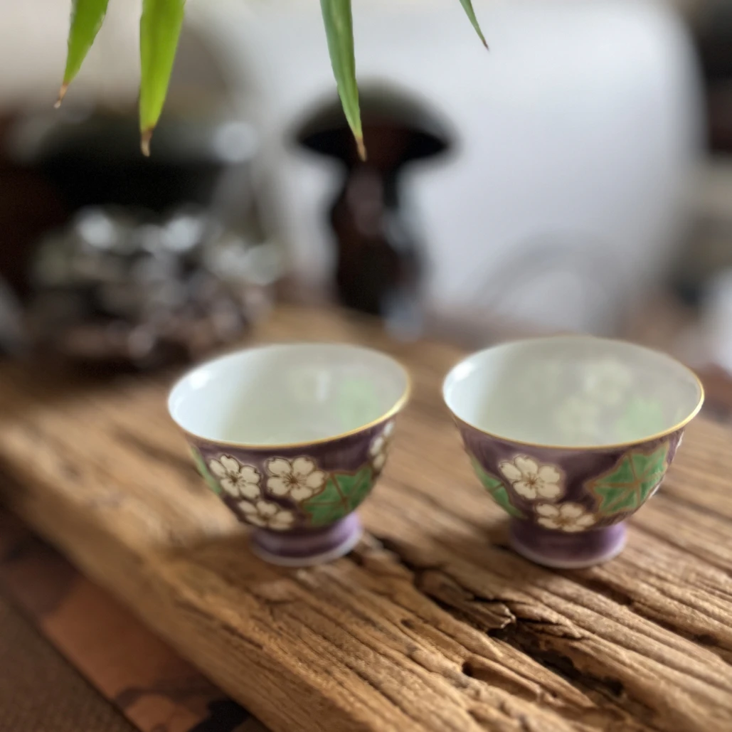 平安清昌紫色胶质一口杯