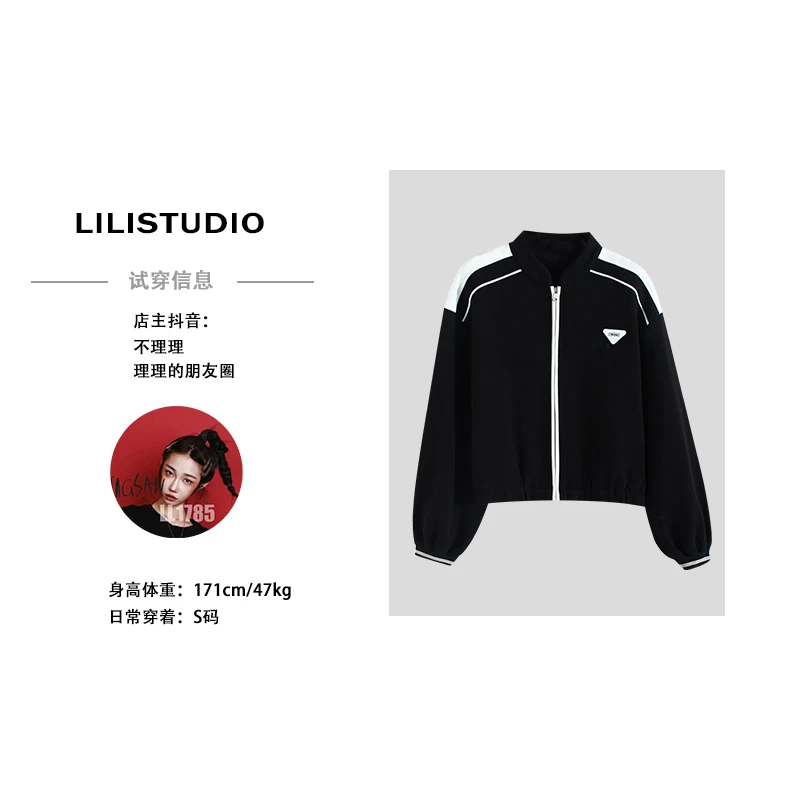 「暗黑三角」不理理春季新款女装休闲外套裙子套装女 1038