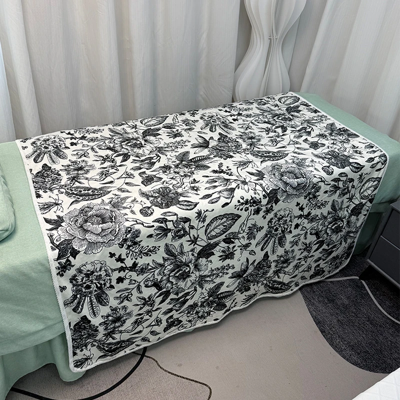 美容盖毯床旗美容院专用法式复古小香风床巾隔油隔脏防尘沙发毯子