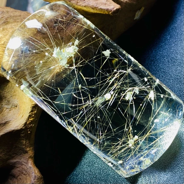天然精品幽灵穿发平安无事牌手把吊坠一物一图正品送证书
