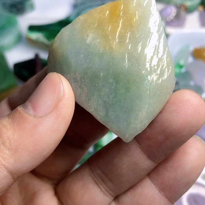 翡翠散珠天然翡翠A货挂件