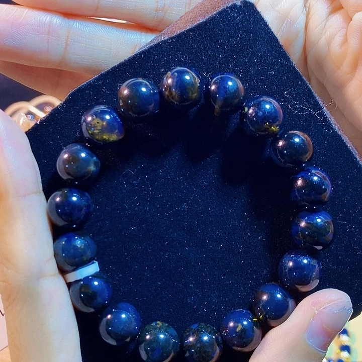 琥珀未镶嵌珠宝奇石海藻手串11