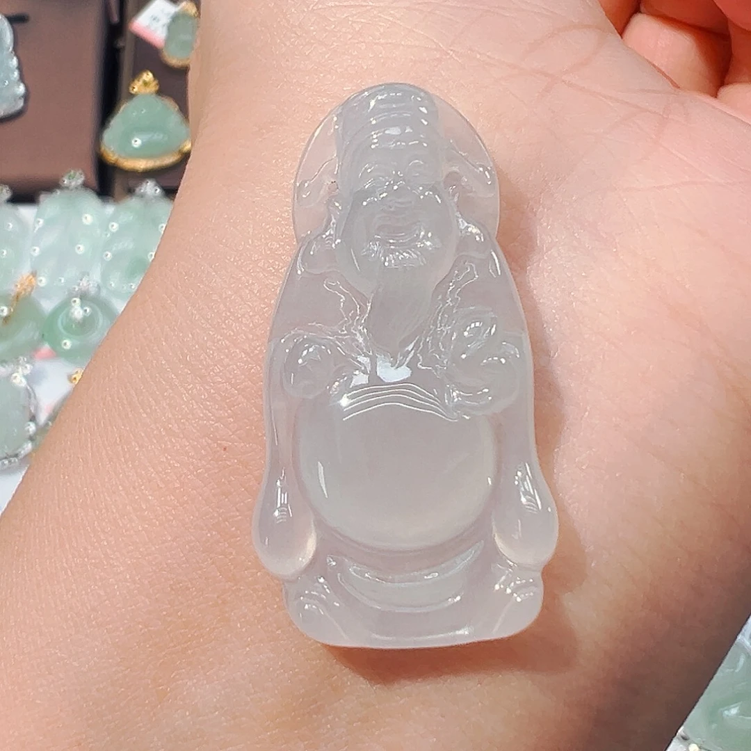 翡翠未镶嵌吊坠(不含链)财神爷