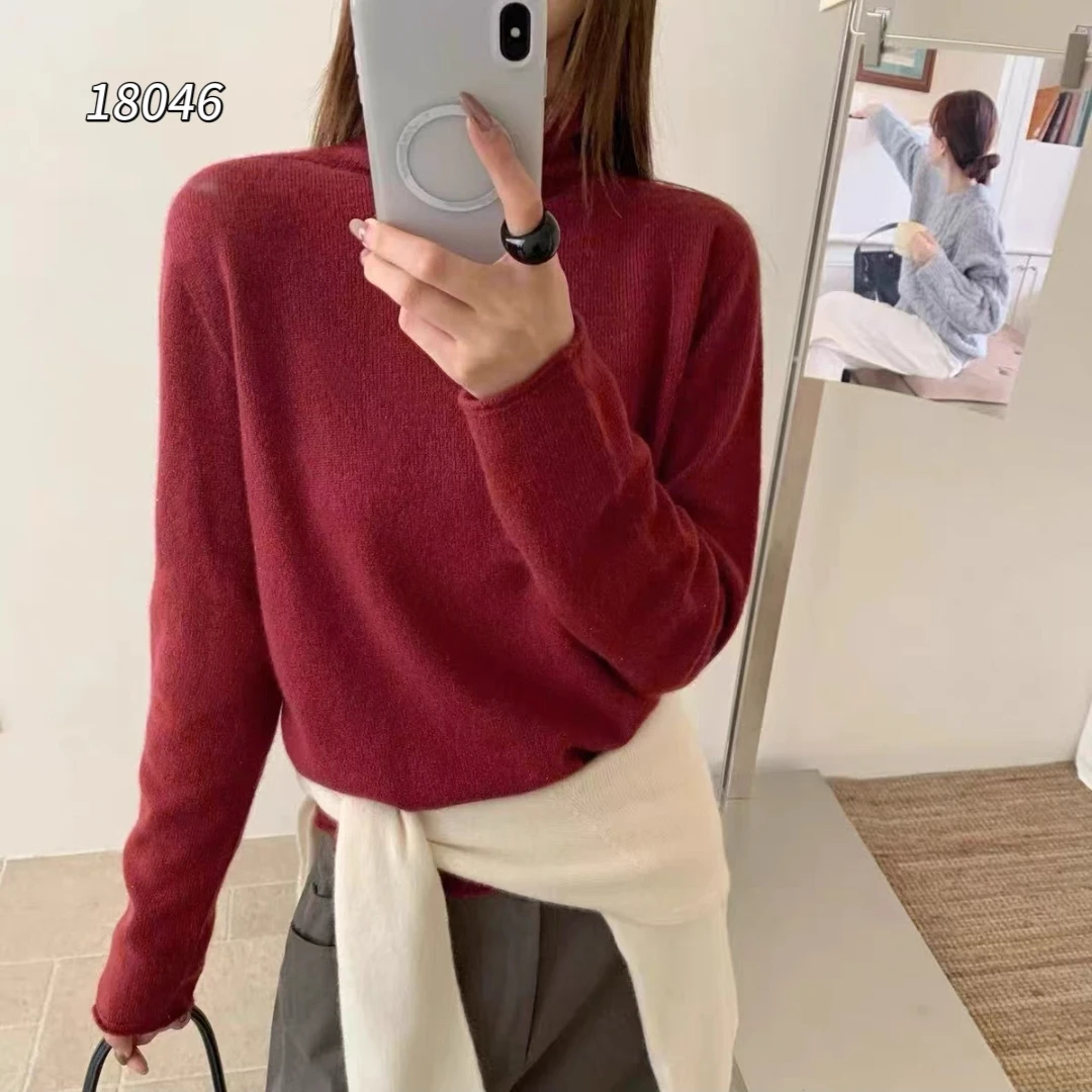 18046（部分无水洗唛介意慎拍） CHUXUN净版自由领长袖针织衫